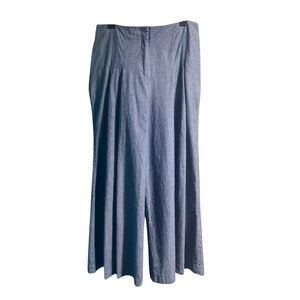 New York & Co. 7th Ave Design Studio Wide Leg Pleated Pant Size 8  Color Indigo